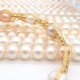 K Gold Covered Wire Natural Freshwater Baroque Pearl Open Bracelet