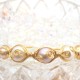 K Gold Covered Wire Natural Freshwater Baroque Pearl Open Bracelet