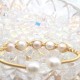 K Gold Covered Wire Natural Freshwater Baroque Pearl Open Bracelet