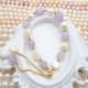 Natural Amethyst Stone Natural Baroque Freshwater Pearl Bracelet