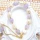 Natural Amethyst Stone Natural Baroque Freshwater Pearl Bracelet