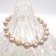 K Gold Covered Purple Natural Baroque Freshwater Pearl Open Bracelet