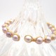 K Gold Covered Purple Natural Baroque Freshwater Pearl Open Bracelet