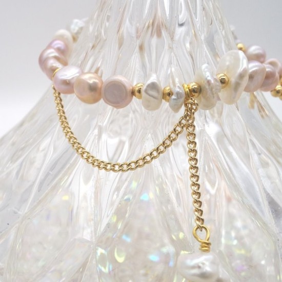 Nature's Gifts Natural Baroque Freshwater Pearl Bracelet