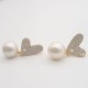 Heart Micro Set Zircon Stud Earrings