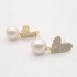 Heart Micro Set Zircon Stud Earrings