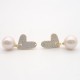 Heart Micro Set Zircon Stud Earrings