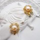 Clover White Pearl Stud Earrings