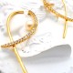 Fish-Shaped Micro-Set Zircon Crushed Diamond Flat Pearl Stud Earrings