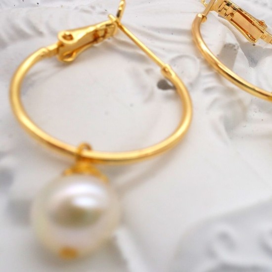 Baroque pearl earrings