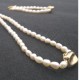 Gold Grain High Quality Beige Pearl Bracelet Necklace Set