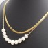 Natural Freshwater Baroque Aurora Ten Pearl Pendant Necklace Plus Snake Chain Necklace Two-piece Set