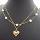 True love series K gold heart-shaped pendant set of natural Baroque pearl necklaces