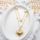 True love series K gold heart-shaped pendant set of natural Baroque pearl necklaces