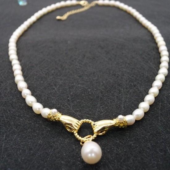 Bracelet Buckle Pendant Pearl Necklace