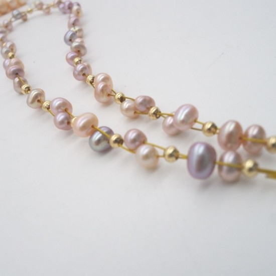 Double Layer Vintage Natural Freshwater Pearl Necklace