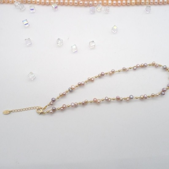 Double Layer Vintage Natural Freshwater Pearl Necklace