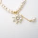 Natural Baroque Pearl Zircon Snowflake Clavicle Chain