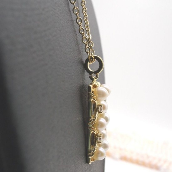 Light Luxury Natural Fresh Water 8 Small Pearl Tag Necklace