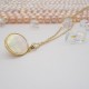 Helios Shell Natural Freshwater Flat Bead Necklace