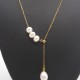 Freshwater Oval Pearl Pendant Baroque Pearl Necklace