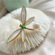 Dragonfly-Shaped Pearl Shell Brooch Pendant